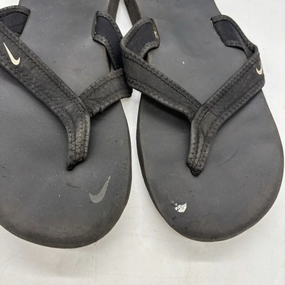 Nike Comfort Footbed Flip Flops Womens 8 Black Thong Sandals Support Slides